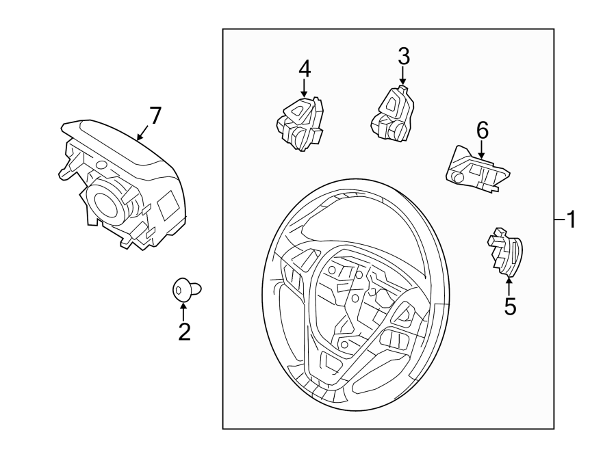 Diagram STEERING WHEEL & TRIM. for your 2013 Lincoln MKZ Base Sedan  