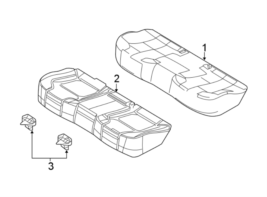 Diagram SEATS & TRACKS. REAR SEAT COMPONENTS. for your 2017 Ford Mustang   