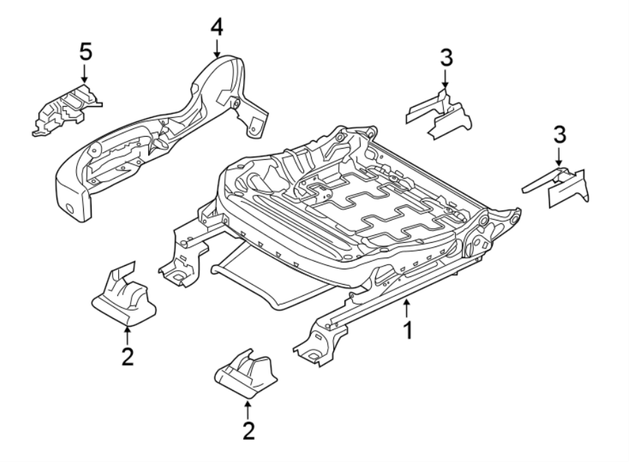 Diagram SEATS & TRACKS. TRACKS & COMPONENTS. for your 2009 Ford F-150 4.6L V8 A/T RWD XLT Standard Cab Pickup Stepside 