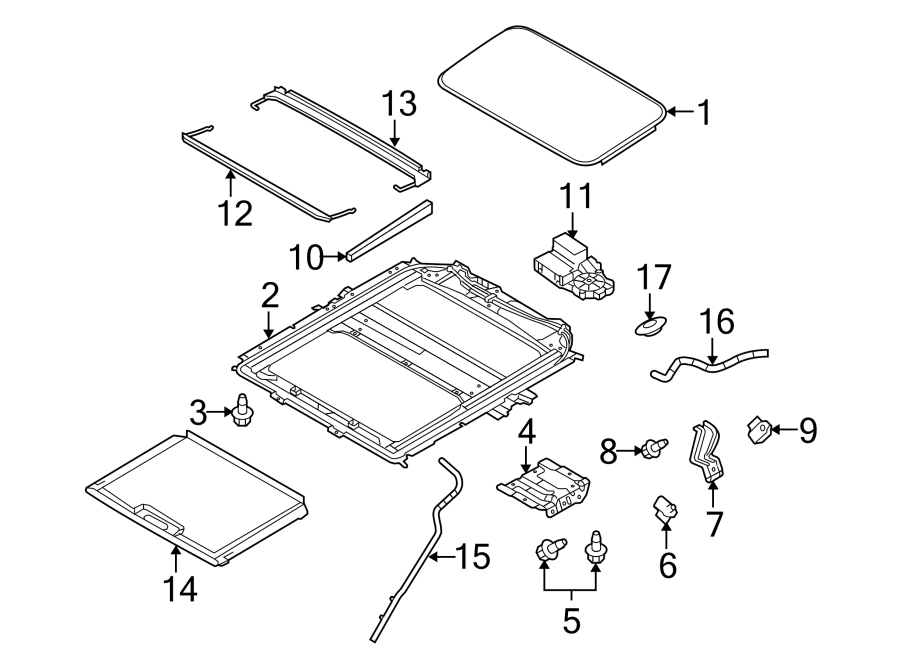 Diagram Sunroof. for your Ford Taurus  