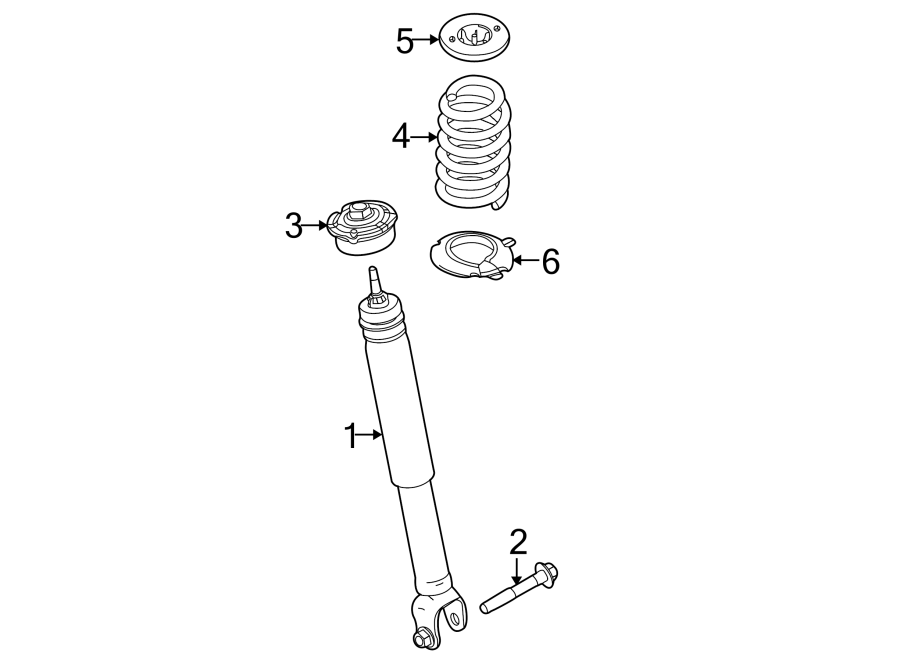 Diagram REAR SUSPENSION. SHOCKS & COMPONENTS. for your Ford