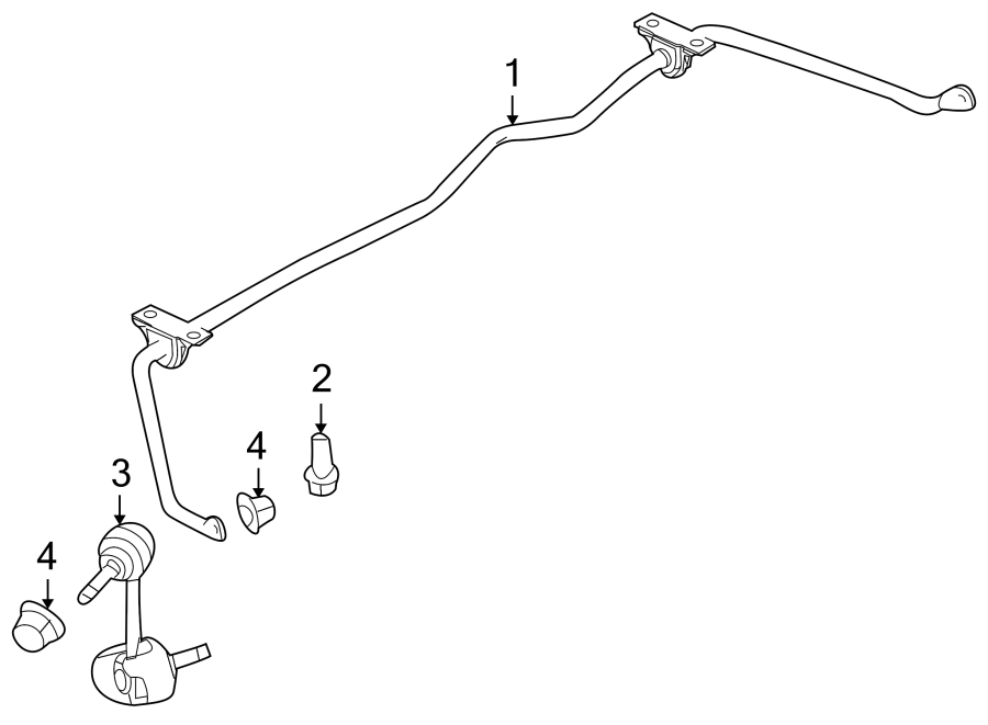 Diagram REAR SUSPENSION. STABILIZER BAR & COMPONENTS. for your 2019 Lincoln MKZ   