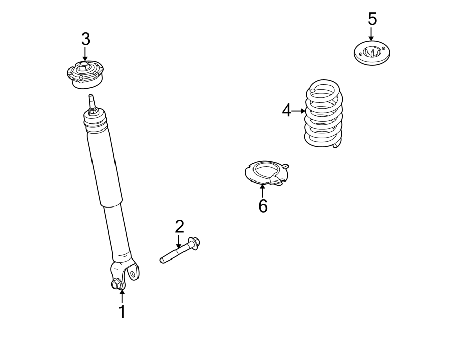 Diagram REAR SUSPENSION. SHOCKS & COMPONENTS. for your Ford