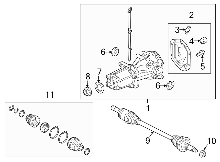 Diagram REAR SUSPENSION. AXLE COMPONENTS. for your 2011 Ford Focus   