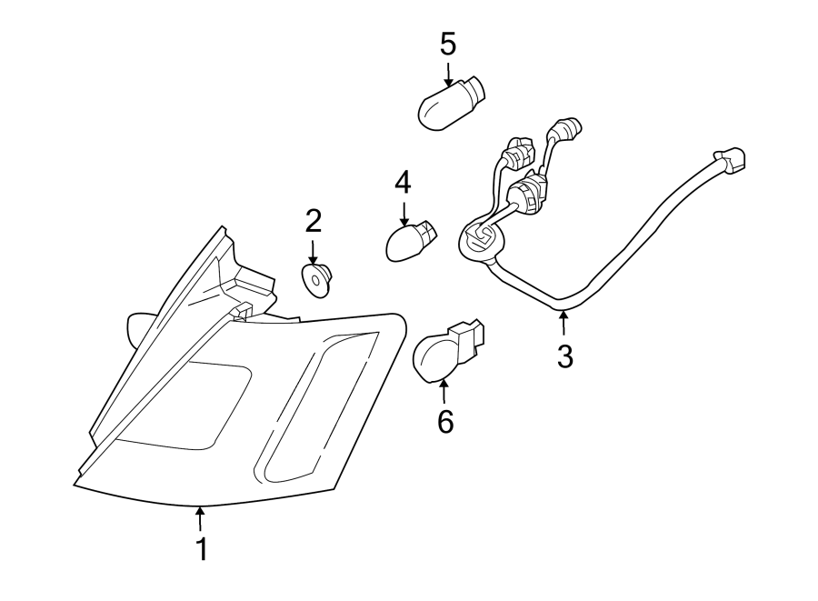 Diagram REAR LAMPS. TAIL LAMPS. for your 2023 Ford F-250 Super Duty 7.3L V8 A/T RWD XL Crew Cab Pickup Fleetside 