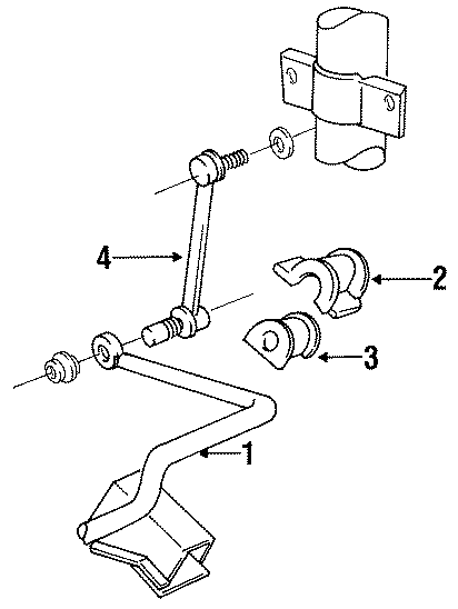 Diagram FRONT SUSPENSION. STABILIZER BAR & COMPONENTS. for your 2004 Ford F-550 Super Duty   