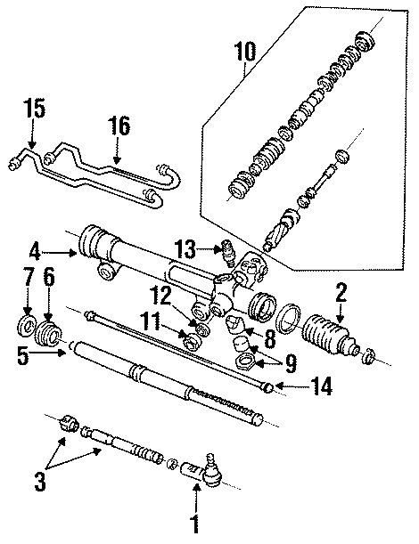 Diagram STEERING GEAR & LINKAGE. for your 1999 Ford F-150 4.2L Triton V6 A/T RWD Base Extended Cab Pickup Fleetside 