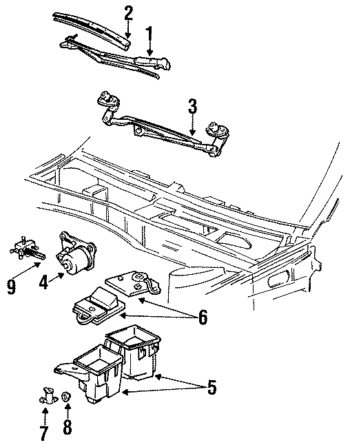 Diagram WINDSHIELD. WIPER & WASHER COMPONENTS. for your 2006 Ford F-150   