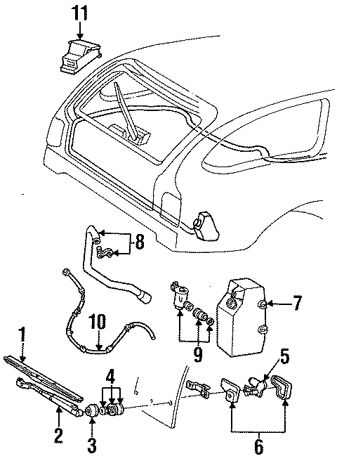 Diagram LIFT GATE. WIPER & WASHER COMPONENTS. for your 2006 Ford F-150   