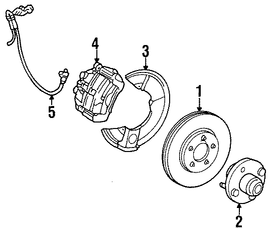 Diagram FRONT SUSPENSION. BRAKE COMPONENTS. for your Ford Taurus  