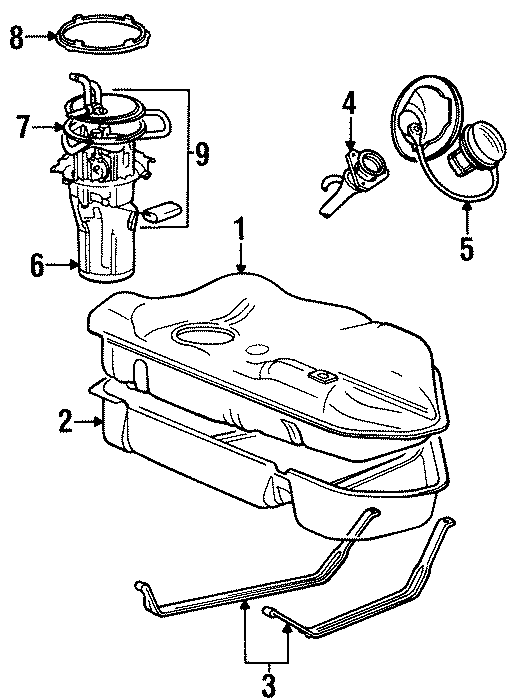 Diagram FUEL SYSTEM COMPONENTS. for your 2002 Ford F-450 Super Duty  Lariat Cab & Chassis - Crew Cab 