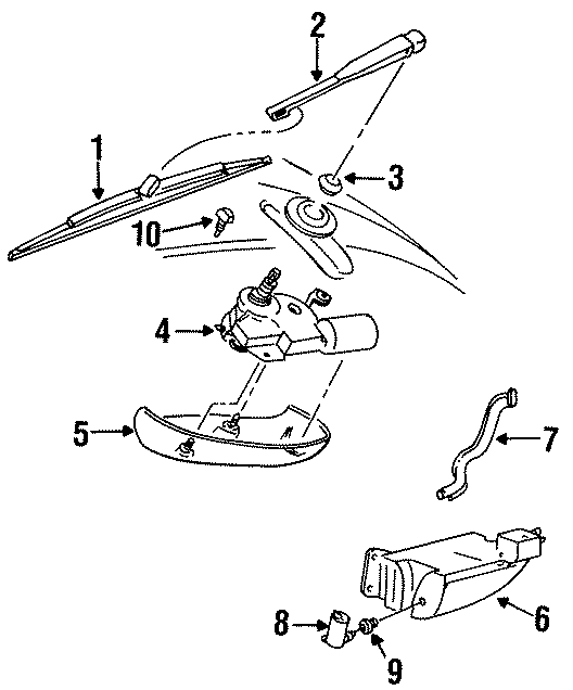 Diagram LIFT GATE. WIPER & WASHER COMPONENTS. for your 2006 Ford F-150   