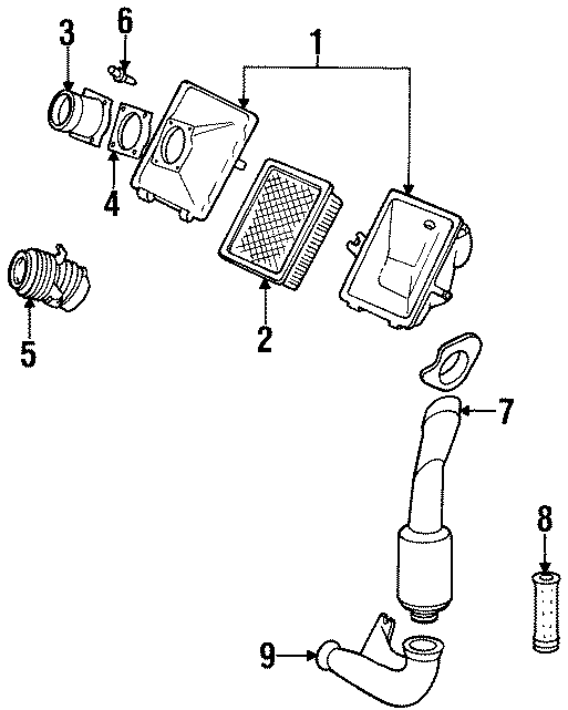 Diagram ENGINE / TRANSAXLE. AIR INTAKE. for your 2019 Ford F-150 3.3L Duratec V6 FLEX A/T 4WD XLT Crew Cab Pickup Fleetside 