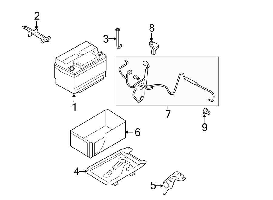 Diagram BATTERY. for your 2016 Lincoln MKZ   