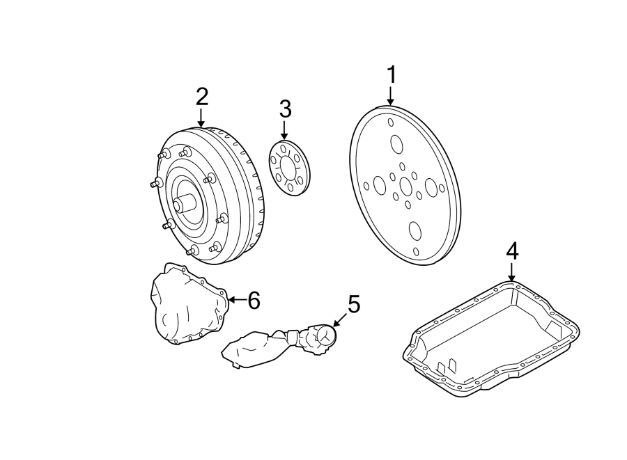 Diagram TRANSAXLE PARTS. for your Ford Fusion  