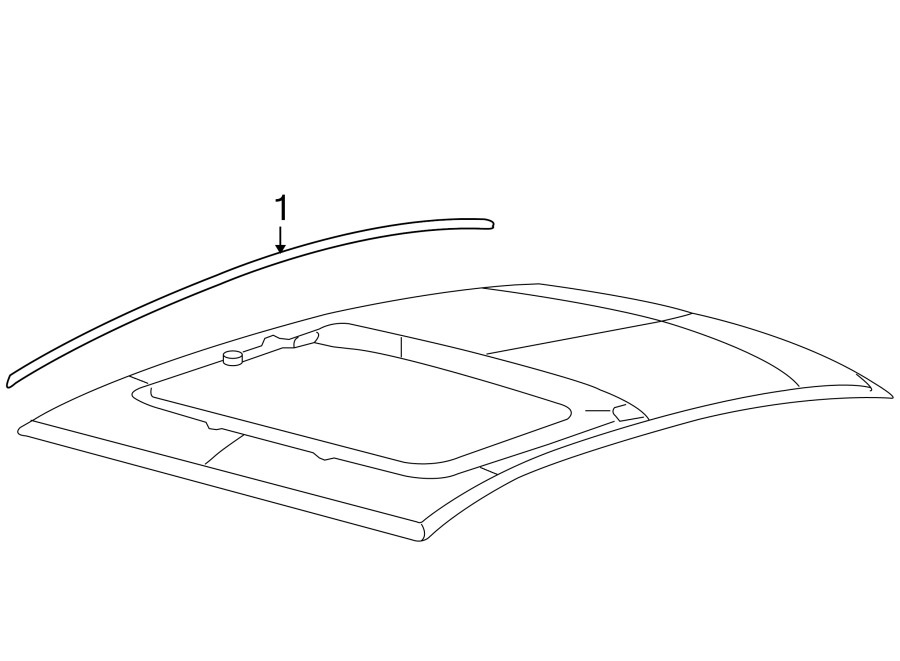 Diagram ROOF. EXTERIOR TRIM. for your 1993 Ford F-150   