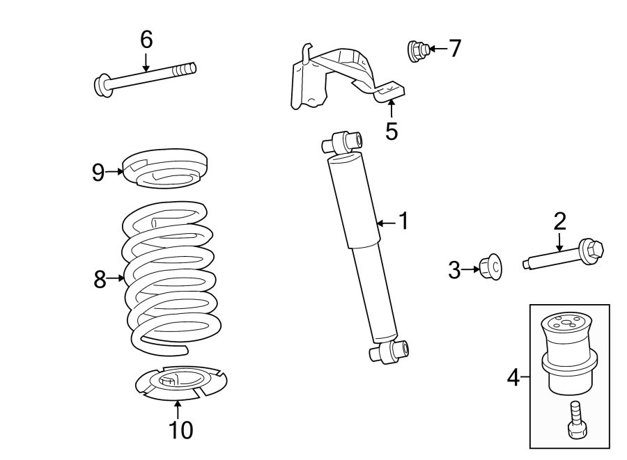 Diagram REAR SUSPENSION. SHOCKS & COMPONENTS. for your 1994 Ford F-150   