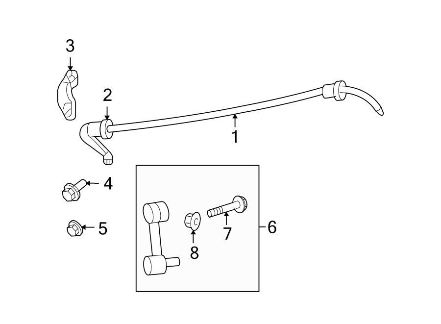 Diagram REAR SUSPENSION. STABILIZER BAR & COMPONENTS. for your 1994 Ford F-150   