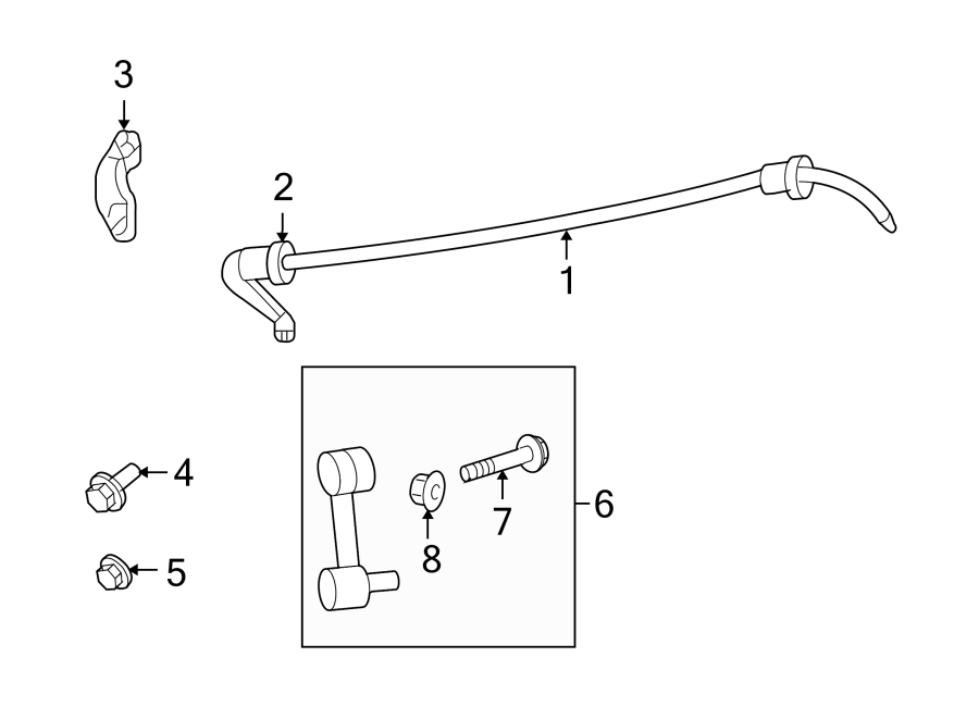 Diagram REAR SUSPENSION. STABILIZER BAR & COMPONENTS. for your 1994 Ford F-150   