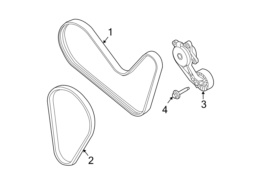 Diagram BELTS & PULLEYS. for your Ford Fusion  