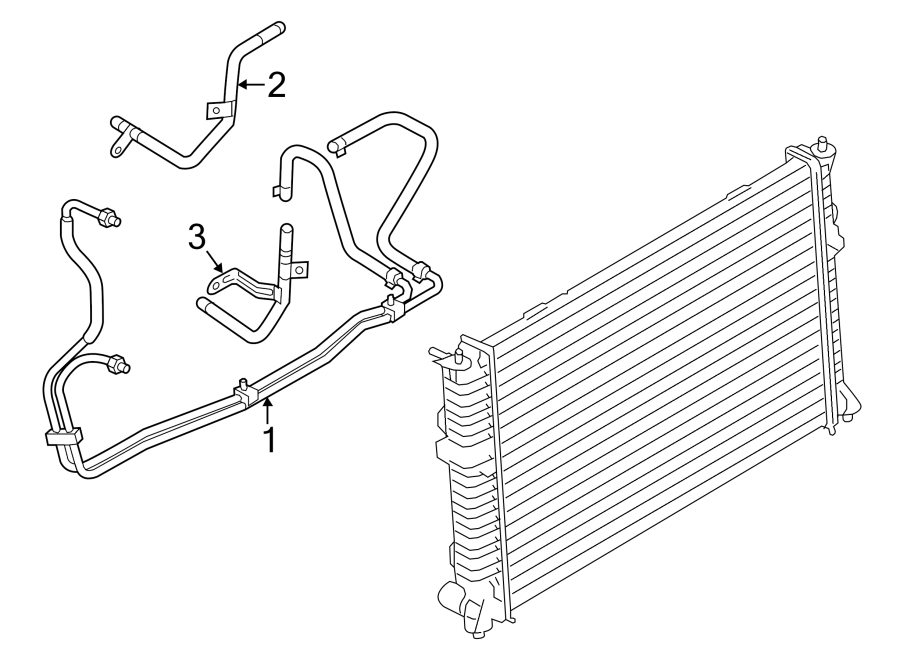 Diagram TRANS OIL COOLER. for your 1989 Ford F-150   