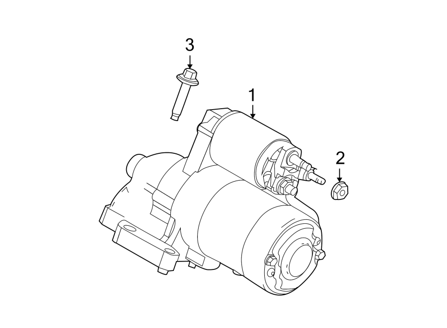 Diagram STARTER. for your 2010 Ford E-150 5.4L Triton V8 FLEX A/T XLT Standard Passenger Van 