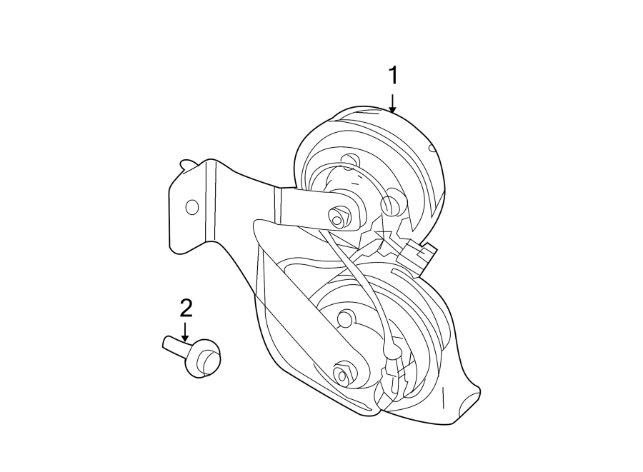 Diagram HORN. for your 2003 Ford F-150 5.4L Triton V8 CNG A/T RWD XLT Extended Cab Pickup Fleetside 