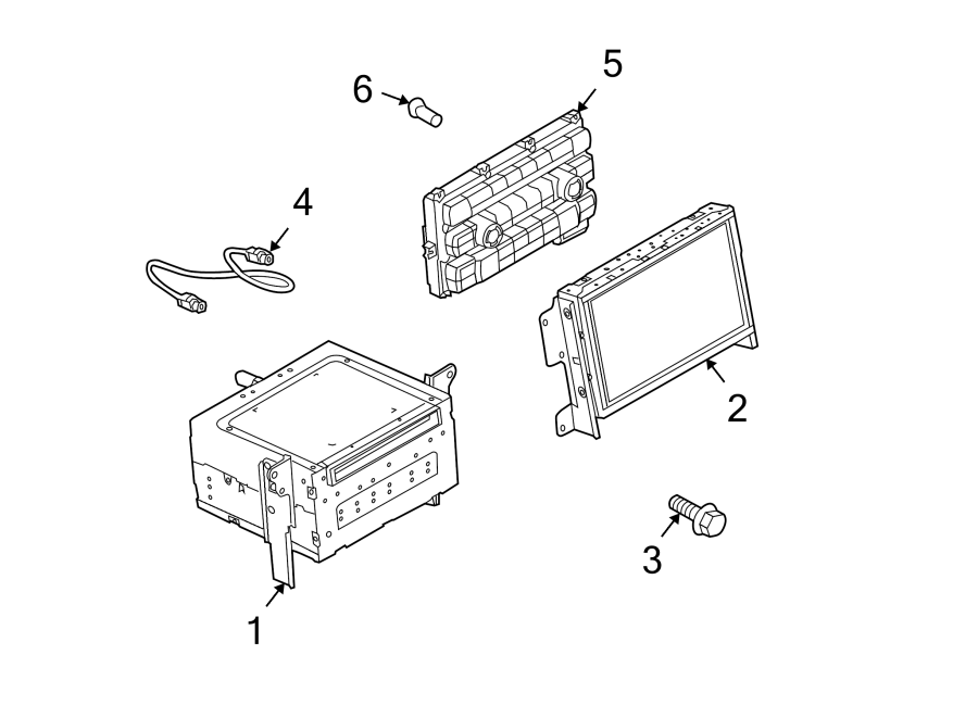 Diagram NAVIGATION SYSTEM COMPONENTS. for your 2023 Ford F-150   