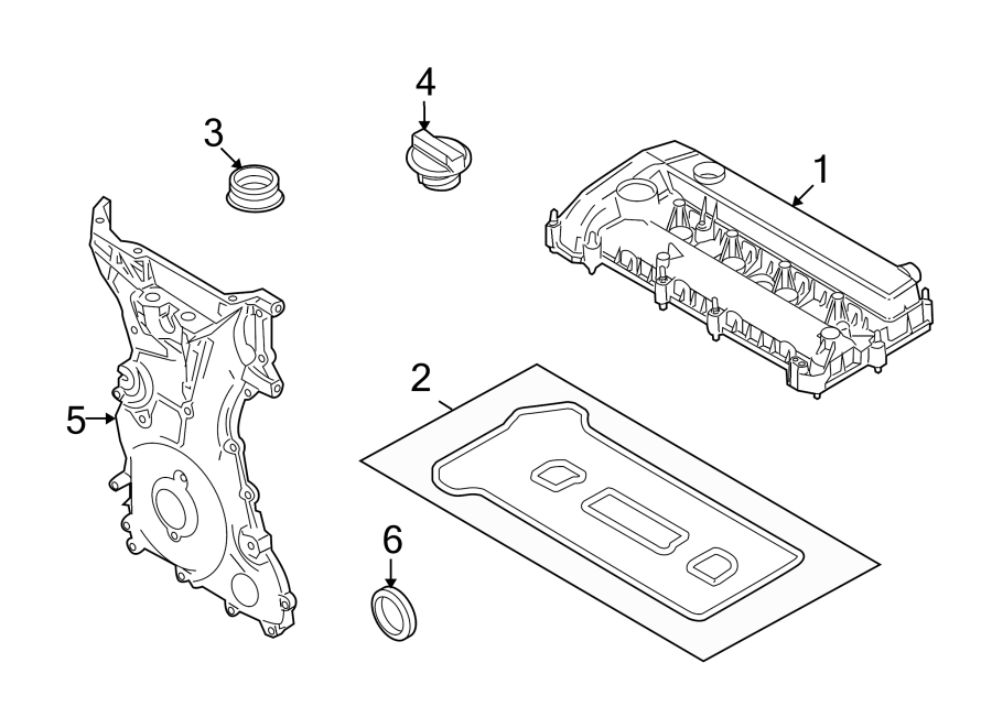 Diagram VALVE & TIMING COVERS. for your 1999 Ford F-150 4.2L Triton V6 A/T RWD Base Extended Cab Pickup Fleetside 