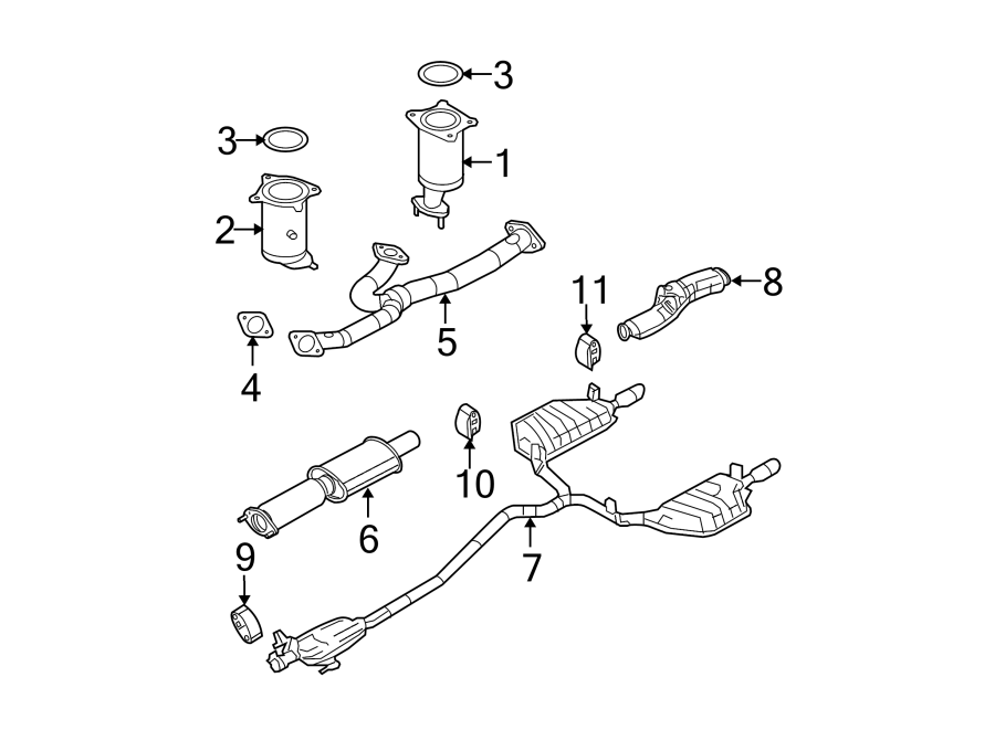 Diagram EXHAUST SYSTEM. EXHAUST COMPONENTS. for your 2006 Ford F-150   