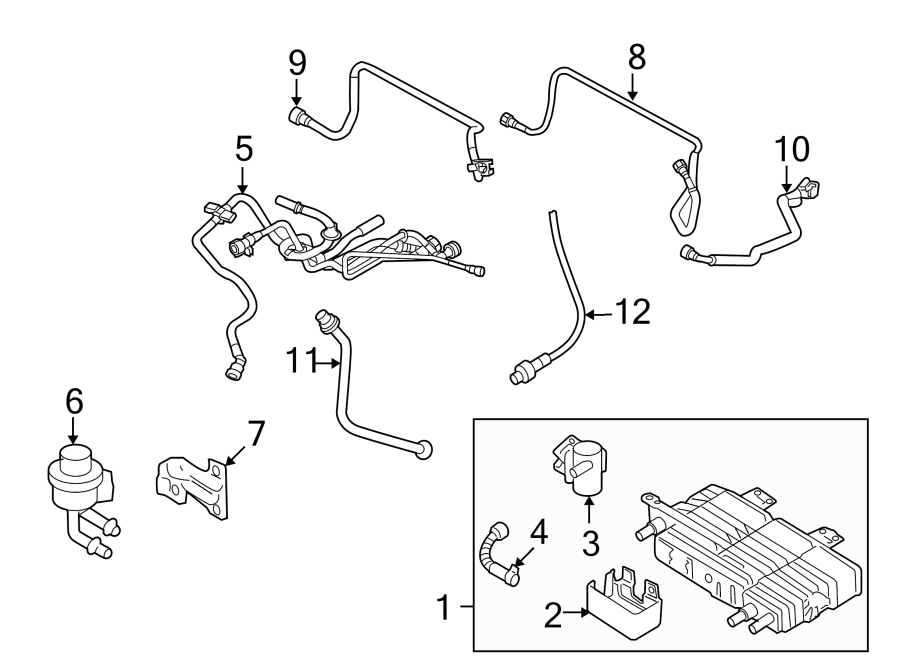 Diagram EMISSION SYSTEM. EMISSION COMPONENTS. for your 2005 Ford Ranger   