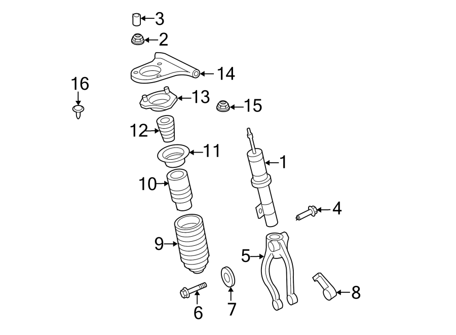 Diagram FRONT SUSPENSION. STRUTS & COMPONENTS. for your 2011 Ford F-150 3.5L EcoBoost V6 A/T 4WD Lariat Crew Cab Pickup Fleetside 