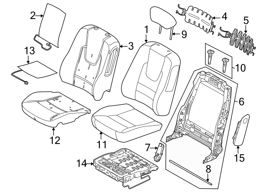 Ford Fusion Seat Cover. DRIVER SEAT, 2011-12, soho - BE5Z5462901DD ...