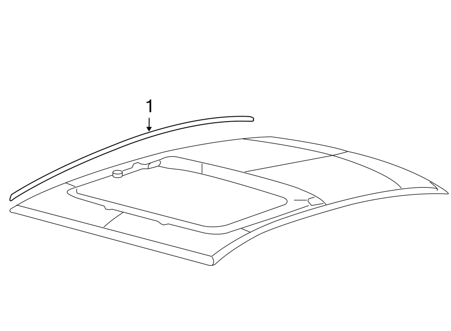 Diagram ROOF. EXTERIOR TRIM. for your 1993 Ford F-150   