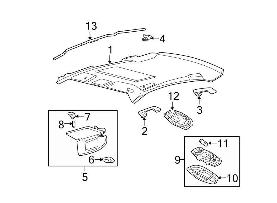 Diagram INTERIOR TRIM. for your 2006 Ford F-150 4.6L Triton V8 A/T RWD XLT Standard Cab Pickup Stepside 