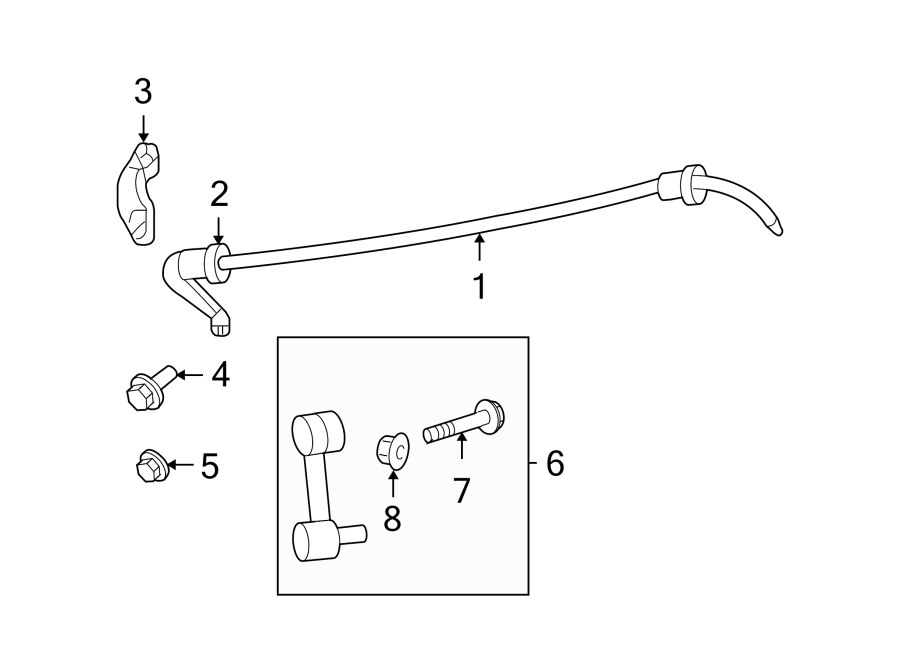 Diagram REAR SUSPENSION. STABILIZER BAR & COMPONENTS. for your 1994 Ford F-150   