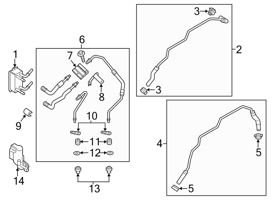 Diagram TRANS OIL COOLER. for your 2017 Ford Special Service Police Sedan   