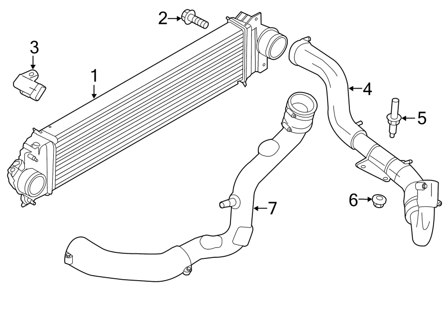 Diagram INTERCOOLER. for your 2016 Lincoln MKX 2.7L EcoBoost V6 A/T AWD Premiere Sport Utility 