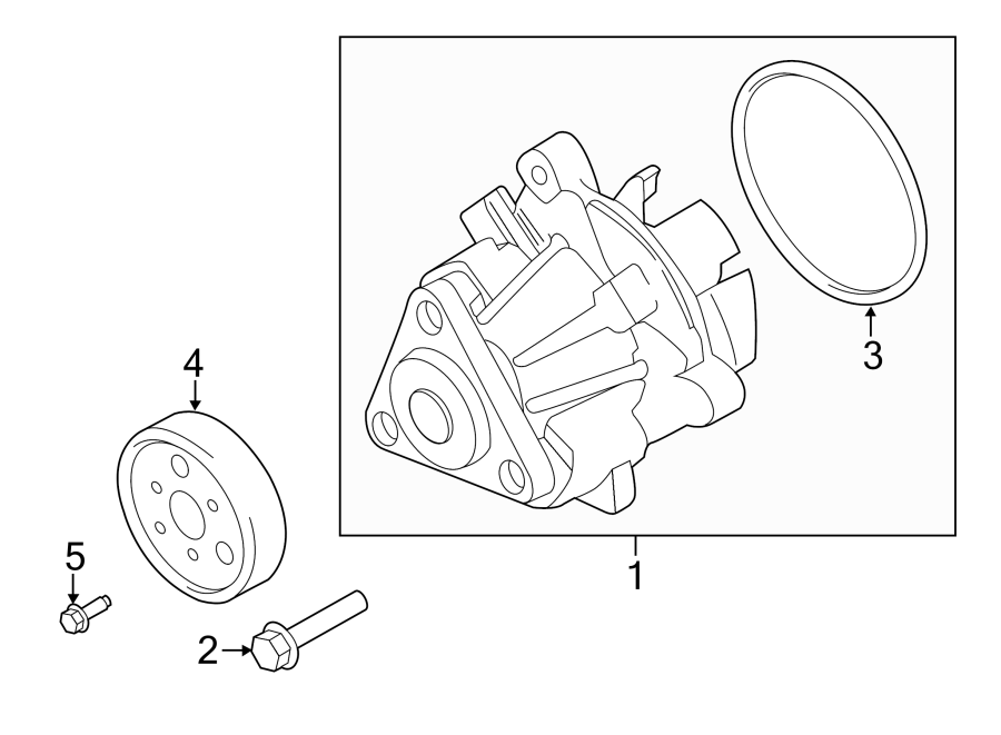 Diagram WATER PUMP. for your Ford