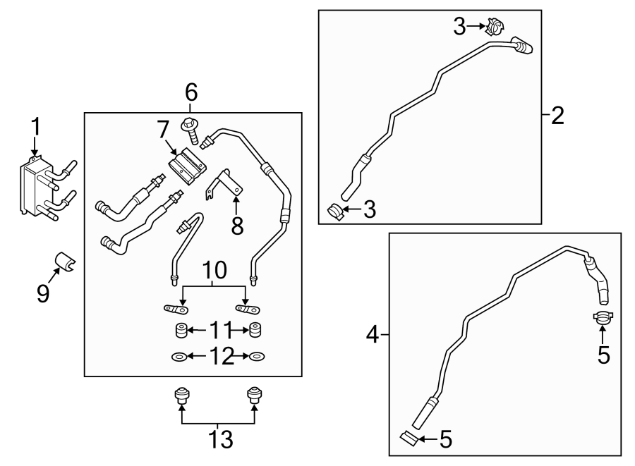 Diagram TRANS OIL COOLER. for your 2017 Ford Special Service Police Sedan   