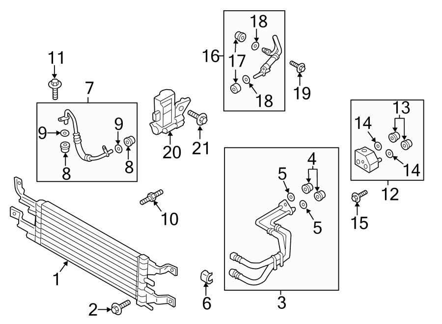 Diagram TRANS OIL COOLER. for your 2017 Lincoln MKZ Reserve Sedan  