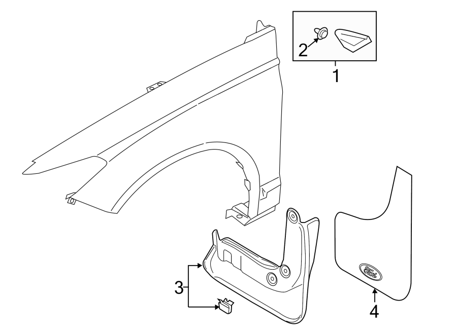 Diagram FENDER. EXTERIOR TRIM. for your 1997 Ford F-150   