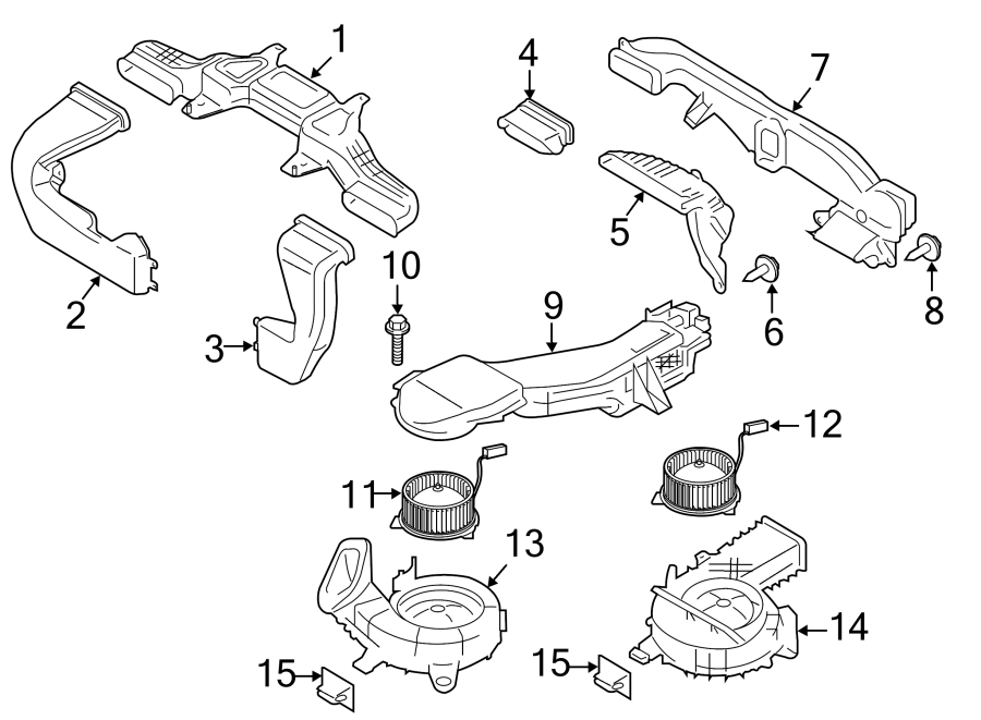 Diagram Electric cooling fan. for your 2020 Ford F-150 3.5L EcoBoost V6 A/T RWD XL Standard Cab Pickup Fleetside 