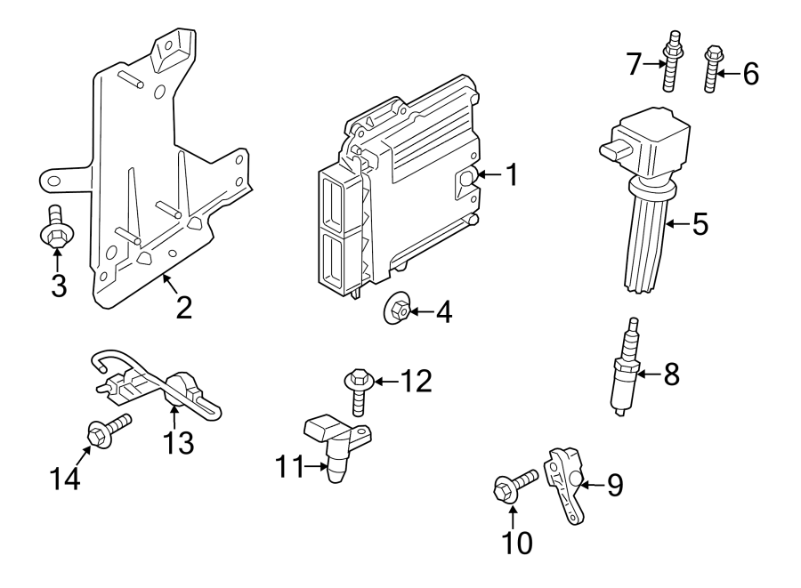 Diagram IGNITION SYSTEM. for your 2023 Ford F-150  XLT Standard Cab Pickup Fleetside 