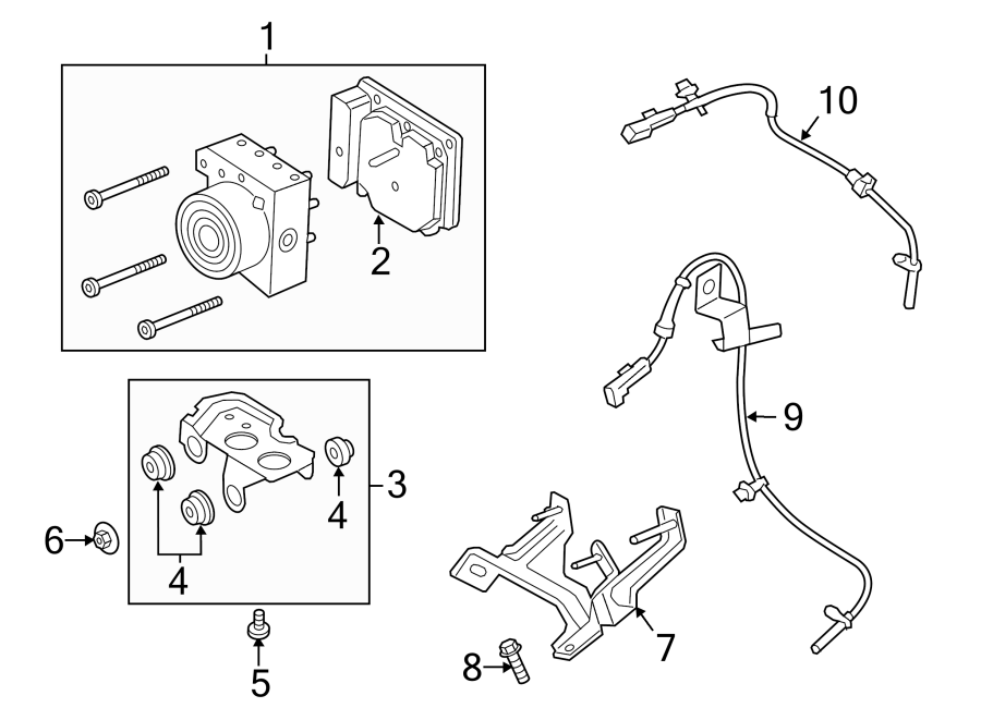 Diagram Abs components. for your 2016 Lincoln MKZ Black Label Hybrid Sedan  