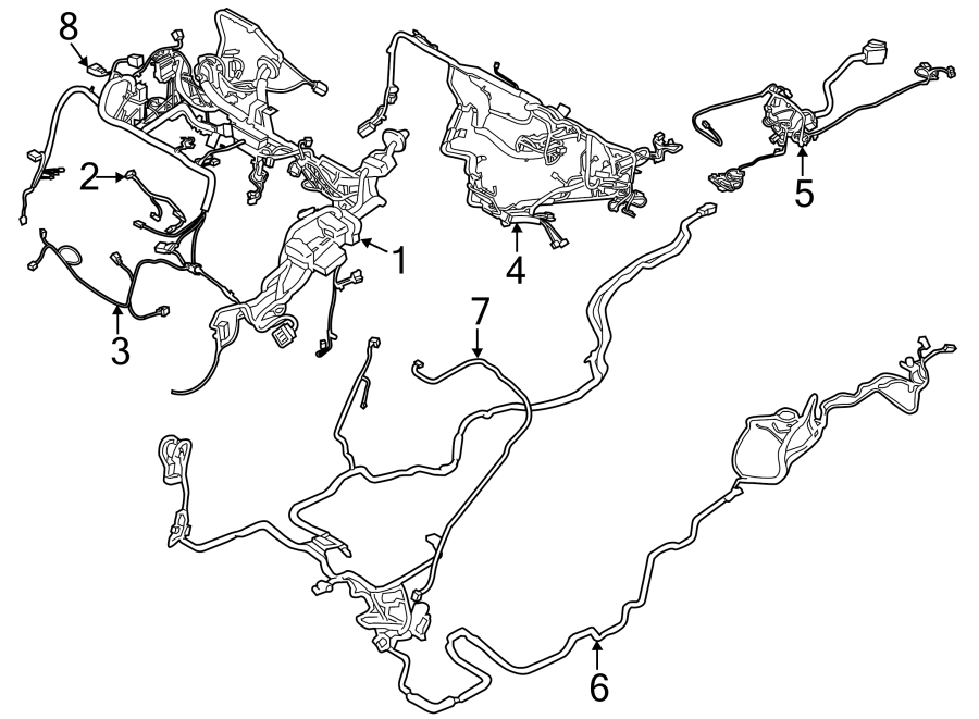 Diagram WIRING HARNESS. for your 2022 Ford F-150   