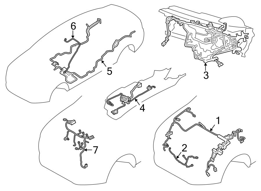 Diagram WIRING HARNESS. for your 2000 Ford F-150   