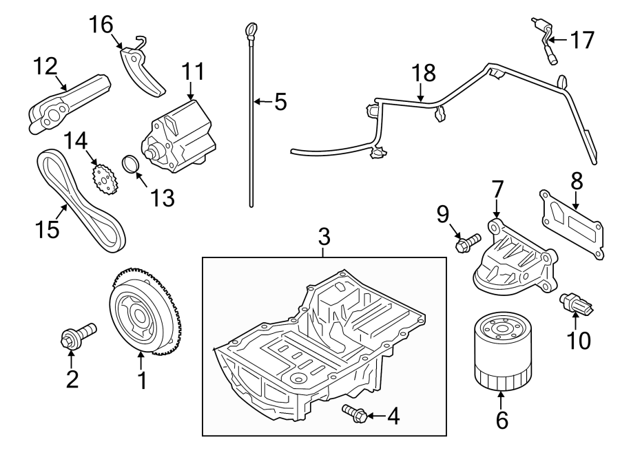 Diagram ENGINE / TRANSAXLE. ENGINE PARTS. for your 2015 Lincoln MKZ Black Label Sedan 2.0L EcoBoost A/T FWD 