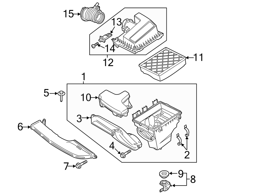 Diagram ENGINE / TRANSAXLE. AIR INTAKE. for your 2008 Lincoln MKZ   