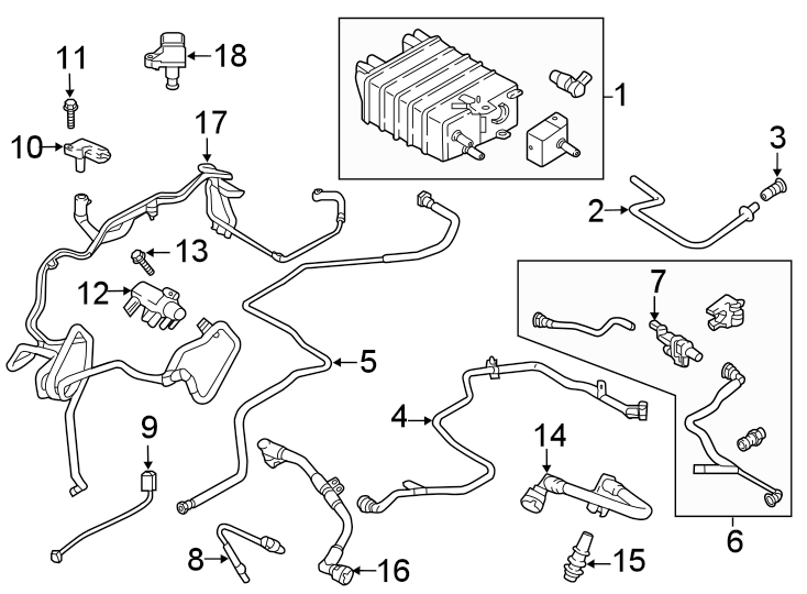 Diagram EMISSION SYSTEM. EMISSION COMPONENTS. for your Ford Ranger  